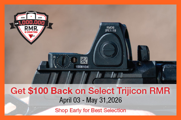 $100 Back on select Trijicon RMR Optics  4/3 - 5/31